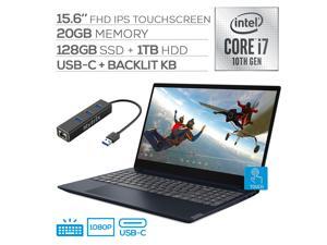 Lenovo IdeaPad S340 Touchscreen Laptop, 15.6" Full HD IPS, i7-1065G7 Quad-Core up to 3.90 GHz, 20GB RAM, 128GB SSD + 1TB HDD, Intel Iris Plus Graphics, Backlit, USB-C, RJ45 LAN, Win 10 Lenovo IdeaPad S340 Touchscreen Laptop, 15.6" Full HD IPS, i7-1065G7 Quad-Core up to 3.90 GHz, 20GB RAM, 128GB SSD + 1TB HDD, Intel Iris Plus Graphics, Backlit, USB-C, RJ45 LAN, Win 10
