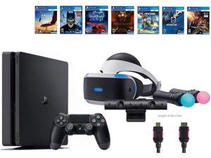 PlayStation VR Bundle (9 Items): VR Start Bundle, Sony PS4 Slim 1TB Console, 7 VR Games (Until Dawn: Rush of Blood, EVE: Valkyrie, Battlezone, Batman: Arkham VR, DriveClub, Eagle Flight, RIGS) PlayStation VR Bundle (9 Items): VR Start Bundle, Sony PS4 Slim 1TB Console, 7 VR Games (Until Dawn: Rush of Blood, EVE: Valkyrie, Battlezone, Batman: Arkham VR, DriveClub, Eagle Flight, RIGS)