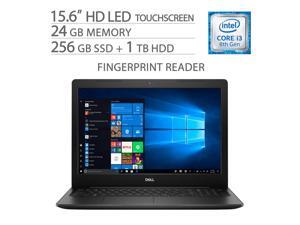 Dell Inspiron 15.6" Home and Business Laptop HD Touchscreen PC Core i3-8145U, 24GB RAM, 256GB SSD+1TB HDD, 2 Cores up to 3.90 GHz, UHD Graphics 620, LAN, WebCam, SD Card, Win 10 Dell Inspiron 15.6" Home and Business Laptop HD Touchscreen PC Core i3-8145U, 24GB RAM, 256GB SSD+1TB HDD, 2 Cores up to 3.90 GHz, UHD Graphics 620, LAN, WebCam, SD Card, Win 10