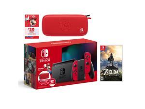 2019 New Nintendo Switch Mario Red Joy-Con Improved Battery Console, Carrying Case, $20 eShop Credit Bundle with The Legend of Zelda: Breath of the Wild Game Disc - Limited Bundle! 2019 New Nintendo Switch Mario Red Joy-Con Improved Battery Console, Carrying Case, $20 eShop Credit Bundle with The Legend of Zelda: Breath of the Wild Game Disc - Limited Bundle!