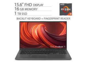 ASUS VivoBook 15.6" FHD NanoEdge Home and Business Laptop, AMD Ryzen 3 3200U up to 3.50 GHz, 16GB DDR4 RAM, 1TB M.2 SSD, Fingerprint Reader, USB-C, Backlit, Keypad, 1920x1080, HDMI, Win 10 ASUS VivoBook 15.6" FHD NanoEdge Home and Business Laptop, AMD Ryzen 3 3200U up to 3.50 GHz, 16GB DDR4 RAM, 1TB M.2 SSD, Fingerprint Reader, USB-C, Backlit, Keypad, 1920x1080, HDMI, Win 10