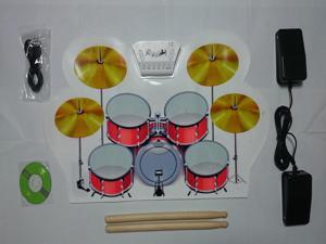 MD1008 Portable Roll-up Electronic USB Midi Drum Kit With Drumsticks Pedals MD1008 Portable Roll-up Electronic USB Midi Drum Kit With Drumsticks Pedals