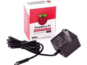 Official Raspberry Pi 4 4B Power Supply, Output: 5.1V / 3A, USB-C, 1.5m 18AWG (Black) Official Raspberry Pi 4 4B Power Supply, Output: 5.1V / 3A, USB-C, 1.5m 18AWG (Black)