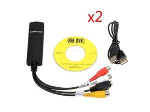 2X Easycap USB 2.0 to 3 RCA Audio S-Video TV Video Audio VHS to DVD HDD Converter Capture Card Adapter 2X Easycap USB 2.0 to 3 RCA Audio S-Video TV Video Audio VHS to DVD HDD Converter Capture Card Adapter