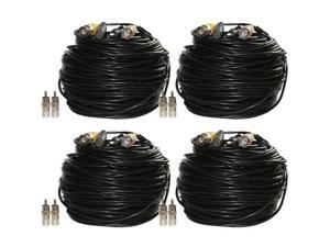 4 New 100ft BNC CCTV Video Power Cable CCD Security Camera DVR Wire Cord 4 New 100ft BNC CCTV Video Power Cable CCD Security Camera DVR Wire Cord