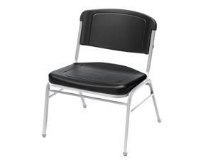 Rough N Ready Series Big & Tall Stackable Chair Black/Silver 4/Carton Rough N Ready Series Big & Tall Stackable Chair Black/Silver 4/Carton