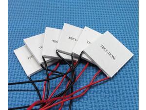 5pcs TEC1-12706 Semiconductor Thermoelectric Cooler Peltier Cooling Plate Module 12V 60W 92Wmax 40X40mm 5pcs TEC1-12706 Semiconductor Thermoelectric Cooler Peltier Cooling Plate Module 12V 60W 92Wmax 40X40mm