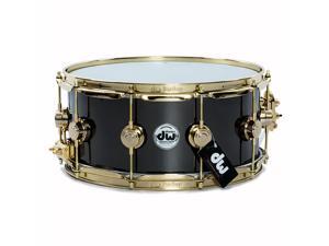Drum Workshop 14x6.5 Black Nickel Over Brass Snare Drum w/ Gold Hardware Drum Workshop 14x6.5 Black Nickel Over Brass Snare Drum w/ Gold Hardware