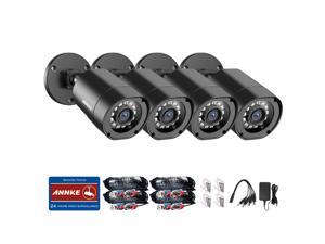ANNKE 4 Packed 1080P CCTV BUllet Camera Kits with BNC Cables, IP66 Weatherproof Home Security System with Super Night Vision ANNKE 4 Packed 1080P CCTV BUllet Camera Kits with BNC Cables, IP66 Weatherproof Home Security System with Super Night Vision