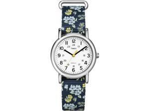 Timex Women's Weekender | Floral Strap Silver-Tone Case | Casual Watch T2P370 Timex Women's Weekender | Floral Strap Silver-Tone Case | Casual Watch T2P370