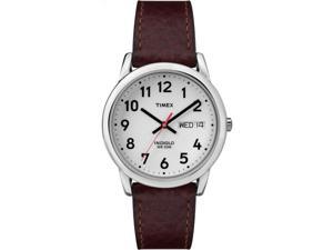 Timex Men's Easy Reader | Silver-Tone Case | Brown Leather Watch T20041 Timex Men's Easy Reader | Silver-Tone Case | Brown Leather Watch T20041
