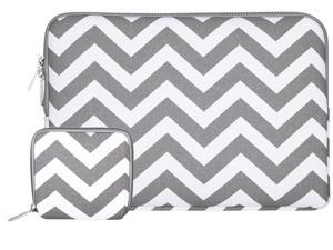 Mosiso Laptop Sleeve, Canvas Fabric 15-15.6 Inch Laptop / Notebook / MacBook Air / Pro Case Bag (Inner Dimensions: 15.16 x 0.79 x 10.63 inches) with Samll case for MacBook charger, Chevron Gray Mosiso Laptop Sleeve, Canvas Fabric 15-15.6 Inch Laptop / Notebook / MacBook Air / Pro Case Bag (Inner Dimensions: 15.16 x 0.79 x 10.63 inches) with Samll case for MacBook charger, Chevron Gray
