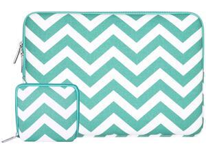 Mosiso Laptop Sleeve, Canvas Fabric 15-15.6 Inch Laptop / Notebook / MacBook Air / Pro Case Bag (Inner Dimensions: 15.16 x 0.79 x 10.63 inches) with Samll case for MacBook charger, Chevron Teal Mosiso Laptop Sleeve, Canvas Fabric 15-15.6 Inch Laptop / Notebook / MacBook Air / Pro Case Bag (Inner Dimensions: 15.16 x 0.79 x 10.63 inches) with Samll case for MacBook charger, Chevron Teal