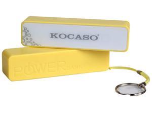 Kocaso 2600mAh Power Bank for cellphones Samsung, HTC, Sony, iPhone/iPod or other electronic products with DC-5V input in Yellow color Kocaso 2600mAh Power Bank for cellphones Samsung, HTC, Sony, iPhone/iPod or other electronic products with DC-5V input in Yellow color
