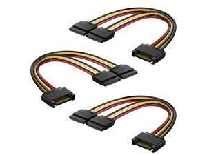 15Pin SATA Power Y Splitter Cable, Dayree 3pcs 8 Inch 15-Pin SATA Male to 2X 15-PIN Female Power Extension Cable Adapter for HDD Hard Drive 15Pin SATA Power Y Splitter Cable, Dayree 3pcs 8 Inch 15-Pin SATA Male to 2X 15-PIN Female Power Extension Cable Adapter for HDD Hard Drive