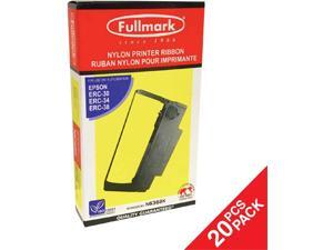 Fullmark N636BK Nylon Printer Ribbon Compatible Replacement for Epson ERC 30/34 / 38, Black, 20-Count Fullmark N636BK Nylon Printer Ribbon Compatible Replacement for Epson ERC 30/34 / 38, Black, 20-Count