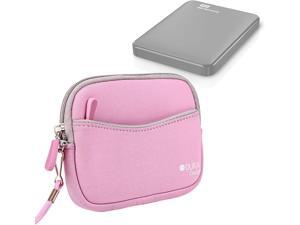 DURAGADGET Lightweight Pink Carry Pouch - Suitable for Western Digital Elements/Passport Essential Portable External Hard Drive DURAGADGET Lightweight Pink Carry Pouch - Suitable for Western Digital Elements/Passport Essential Portable External Hard Drive