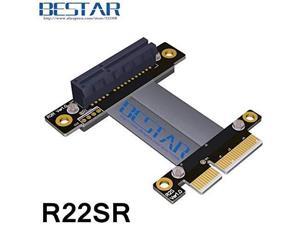 ShineBear PCIe 4X to PCIe 4X Riser Cable 5cm 10cm 20cm 30cm 40cm 60cm PCI-E GEN3.0 4X PCI-Express X4 Extender Right Angle Cables - (Cable Length: 10cm, Color: R22SR) ShineBear PCIe 4X to PCIe 4X Riser Cable 5cm 10cm 20cm 30cm 40cm 60cm PCI-E GEN3.0 4X PCI-Express X4 Extender Right Angle Cables - (Cable Length: 10cm, Color: R22SR)
