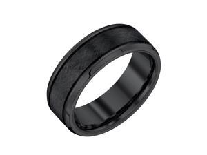 Black Tungsten 8mm Textured Mens Band Black Tungsten 8mm Textured Mens Band