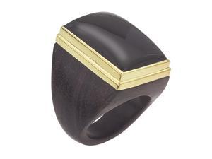 THE BRANCH 18K Vermeil Square Onyx Ring (7.5) THE BRANCH 18K Vermeil Square Onyx Ring (7.5)