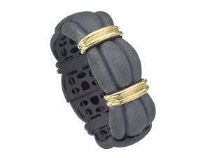 Vaid ROMA Oxidized Silver & 18K Gold Bar Cuff Vaid ROMA Oxidized Silver & 18K Gold Bar Cuff