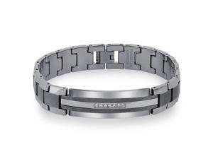 Mens Diamond Tungsten Carbide ID Bracelet (0.20 carats) Mens Diamond Tungsten Carbide ID Bracelet (0.20 carats)