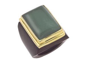 18K Vermeil Aventurine Square Ring (7.5) 18K Vermeil Aventurine Square Ring (7.5)