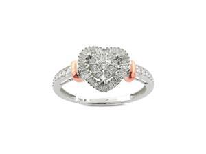 Diamond Heart Ring 1/4 ct tw 14K Rose/White Gold Diamond Heart Ring 1/4 ct tw 14K Rose/White Gold