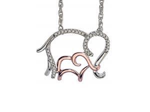 Diamond Elephant Mom & Child Necklace Diamond Elephant Mom & Child Necklace