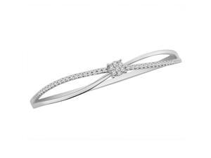 1.00CT Diamond Bangle in 10K White Gold 1.00CT Diamond Bangle in 10K White Gold
