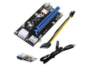 USB 3.0 PCI-E Express 1x to 16x Adapter Riser Cable Flexible Extension Cable 6 Pin Connector USB 3.0 PCI-E Express 1x to 16x Adapter Riser Cable Flexible Extension Cable 6 Pin Connector