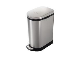 Heim Concept Step Trash Can with Slow Down Close, 2.6-Gallon, Brushed Stainless Steel Heim Concept Step Trash Can with Slow Down Close, 2.6-Gallon, Brushed Stainless Steel
