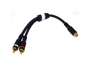 C2G 29122 Velocity Two RCA Stereo Male to One RCA Mono Female Y-Cable, Blue (6 Inches) C2G 29122 Velocity Two RCA Stereo Male to One RCA Mono Female Y-Cable, Blue (6 Inches)