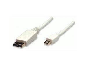 Manhattan 324748 Manhattan 6 6' mini display port monitor cable - white Manhattan 324748 Manhattan 6 6' mini display port monitor cable - white