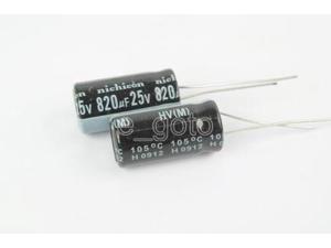10PCS 820uF 25V Radial Electrolytic Capacitor 10mmx20mm 10PCS 820uF 25V Radial Electrolytic Capacitor 10mmx20mm
