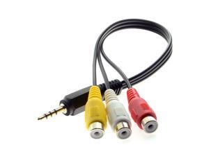 3.5mm 1/8" Male Stereo to 3 RCA Female AV Cord Audio Video Cable for MP4/MP5 Xiaomi Box Camera DV Car AUX 20cm 3.5mm 1/8" Male Stereo to 3 RCA Female AV Cord Audio Video Cable for MP4/MP5 Xiaomi Box Camera DV Car AUX 20cm