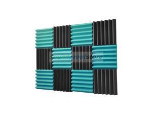 2x12x12-12PK TEAL/CHARCOAL Acoustic Wedge Soundproofing Studio Foam 2x12x12-12PK TEAL/CHARCOAL Acoustic Wedge Soundproofing Studio Foam