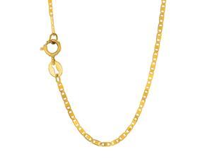 JewelStop 14k Solid Yellow Gold 1.2 mm Mariner Chain Necklace, Spring Ring Clasp - 16" JewelStop 14k Solid Yellow Gold 1.2 mm Mariner Chain Necklace, Spring Ring Clasp - 16"