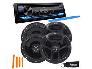 JVC KD-T710BT - CD Receiver featuring Bluetooth, Front USB, AUX, Amazon Alexa + Two Pairs Of JVC 6.5" Speakers JVC KD-T710BT - CD Receiver featuring Bluetooth, Front USB, AUX, Amazon Alexa + Two Pairs Of JVC 6.5" Speakers