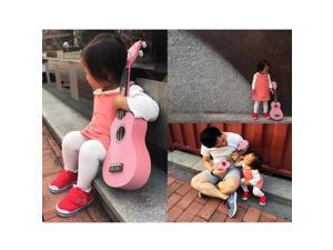 21" Basswood 12 Fret Soprano Ukulele with Aluminum Capo and Carrying Bag Pink 21" Basswood 12 Fret Soprano Ukulele with Aluminum Capo and Carrying Bag Pink
