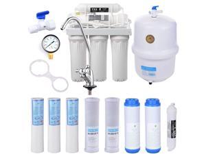 5 Stage Home Drinking Reverse Osmosis System PLUS Extra 8 Max Water Filters & Pressure Gauge 5 Stage Home Drinking Reverse Osmosis System PLUS Extra 8 Max Water Filters & Pressure Gauge