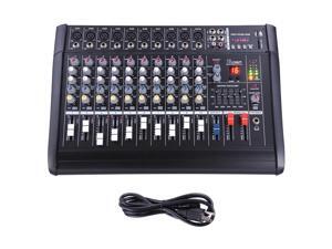 Pro 10 Channel Powered Audio Mixer power mixing Amplifier Amp 16DSP w/ USB Slot Pro 10 Channel Powered Audio Mixer power mixing Amplifier Amp 16DSP w/ USB Slot