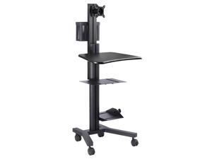 Desktop PC Rolling Mobile cart Sit/stand up Workstation w/ Monitor Holder & Printer Deck Desktop PC Rolling Mobile cart Sit/stand up Workstation w/ Monitor Holder & Printer Deck