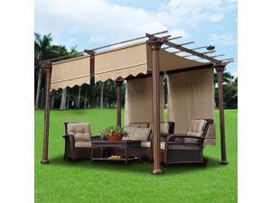 2 Pcs 15.5x4 Ft Canopy Cover Replacement with Valance for Pergola Structure 2 Pcs 15.5x4 Ft Canopy Cover Replacement with Valance for Pergola Structure