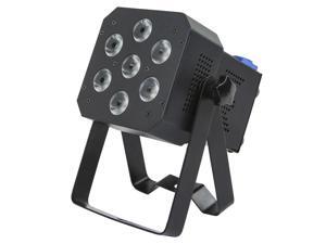 Monoprice Super-Bright PAR Stage Light (RGBAW-UV) | 12 watt, x 7 LED, built-in program abilities, such as fade, strobe, color changing, and sound activation modes - Stage Right Series Monoprice Super-Bright PAR Stage Light (RGBAW-UV) | 12 watt, x 7 LED, built-in program abilities, such as fade, strobe, color changing, and sound activation modes - Stage Right Series