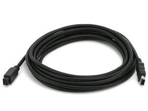 Monoprice 9-pin/6-pin BILINGUAL FireWire 800/FireWire 400 Cable - 15 Feet - Black Monoprice 9-pin/6-pin BILINGUAL FireWire 800/FireWire 400 Cable - 15 Feet - Black
