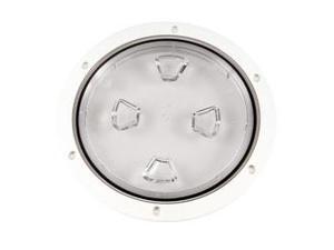 Beckson Marine DP80-W-C Clear Center Screw - Out Deck Plate, White Beckson Marine DP80-W-C Clear Center Screw - Out Deck Plate, White