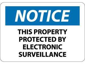 NMC N353AB-NOTICE, THIS PROPERTY PROTECTED BY ELECTRONIC SURVEILLANCE, 10X14, .040 ALUM (1 EACH) NMC N353AB-NOTICE, THIS PROPERTY PROTECTED BY ELECTRONIC SURVEILLANCE, 10X14, .040 ALUM (1 EACH)