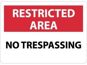 NMC RA21AB-RESTRICTED AREA, NO TRESPASSING, 10X14, .040 ALUM (1 EACH) NMC RA21AB-RESTRICTED AREA, NO TRESPASSING, 10X14, .040 ALUM (1 EACH)