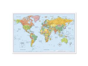Rand McNally RM528012754 M-Series Full-Color World Map, 50 X 32 Rand McNally RM528012754 M-Series Full-Color World Map, 50 X 32